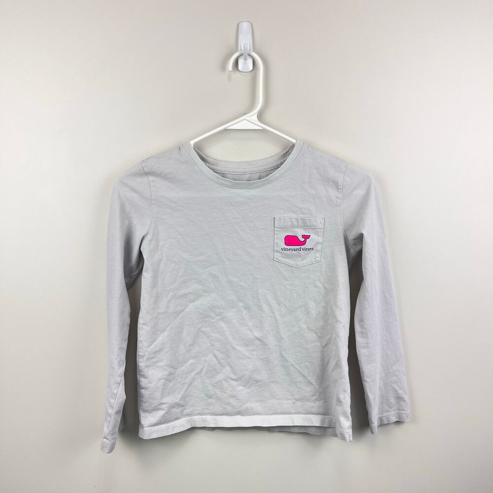 Vineyard Vines Long Sleeve Whale Pocket T-Shirt M 10-12